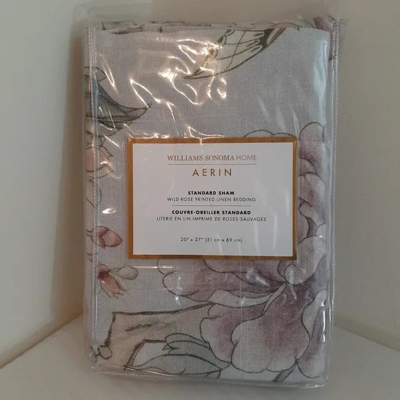 Williams Sonoma Aerin Wild Rose Printed Linen Standard sham (1 sham)